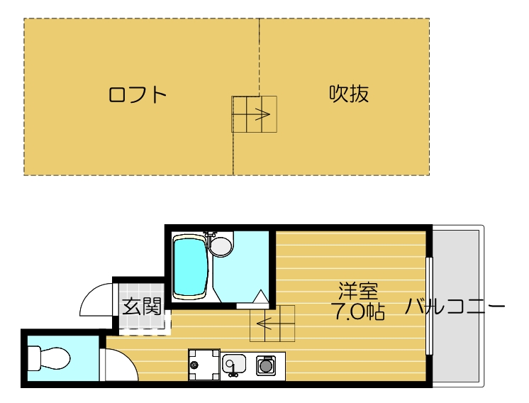 守口市金下町のマンションの間取り