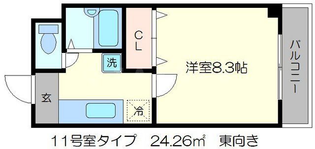 京都市下京区傘鉾町のマンションの間取り