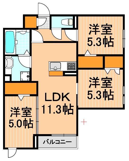 グラナーデ鹿浜の間取り