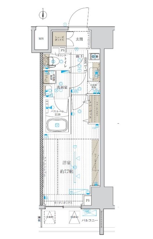 足立区千住緑町のマンションの間取り