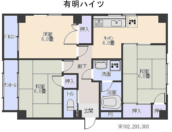 有明ハイツの間取り