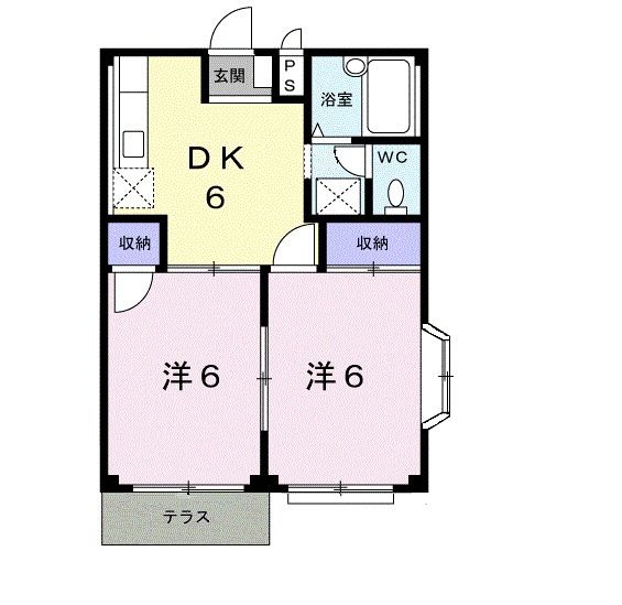 周智郡森町森のアパートの間取り