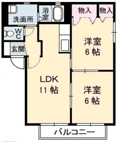 シャーメゾン沖洲 2番館の間取り