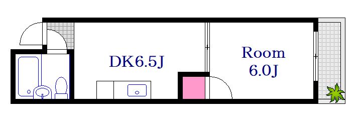 広島市中区富士見町のマンションの間取り