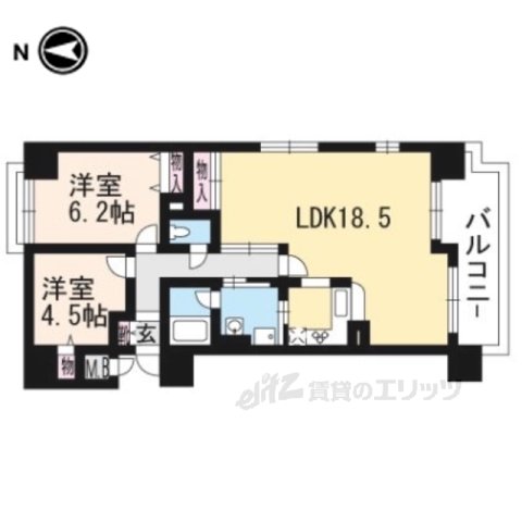 アルモード御所東の間取り