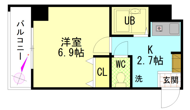 セントラルリバー西原の間取り