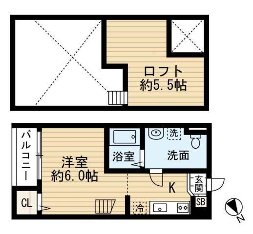 堺市堺区大仙中町のアパートの間取り