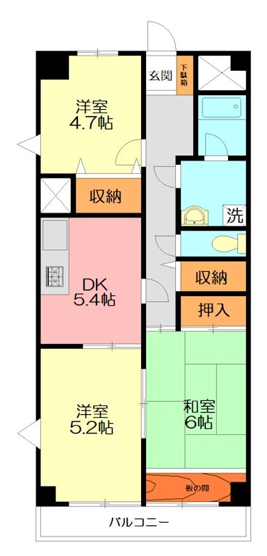 ペアコート伊勢原の間取り