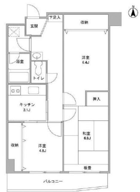 品川区南品川のマンションの間取り