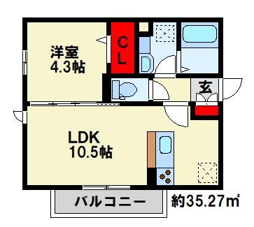 Excellent街角伍番館の間取り