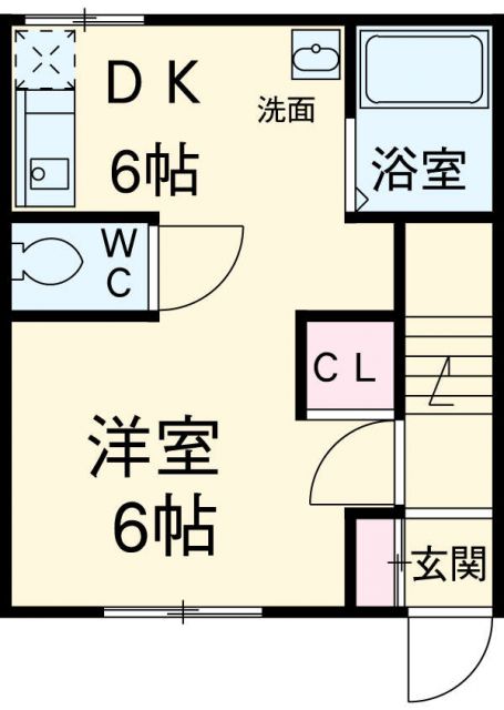 名古屋市瑞穂区川澄町のアパートの間取り