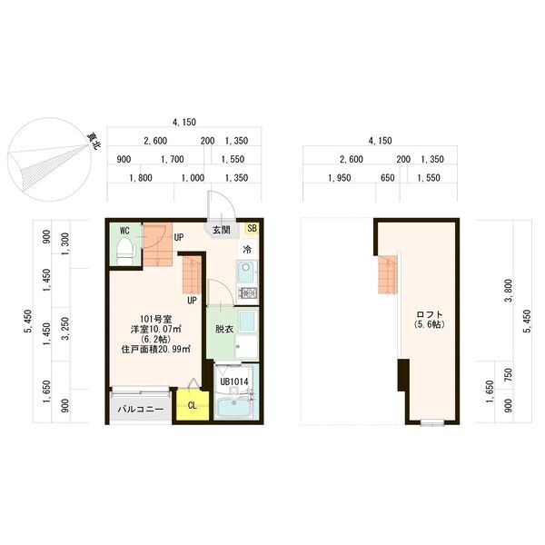 【仙台市泉区将監のアパートの間取り】