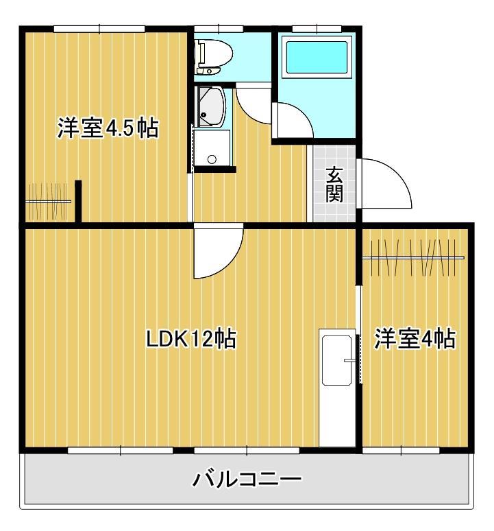 鹿児島市下伊敷のマンションの間取り