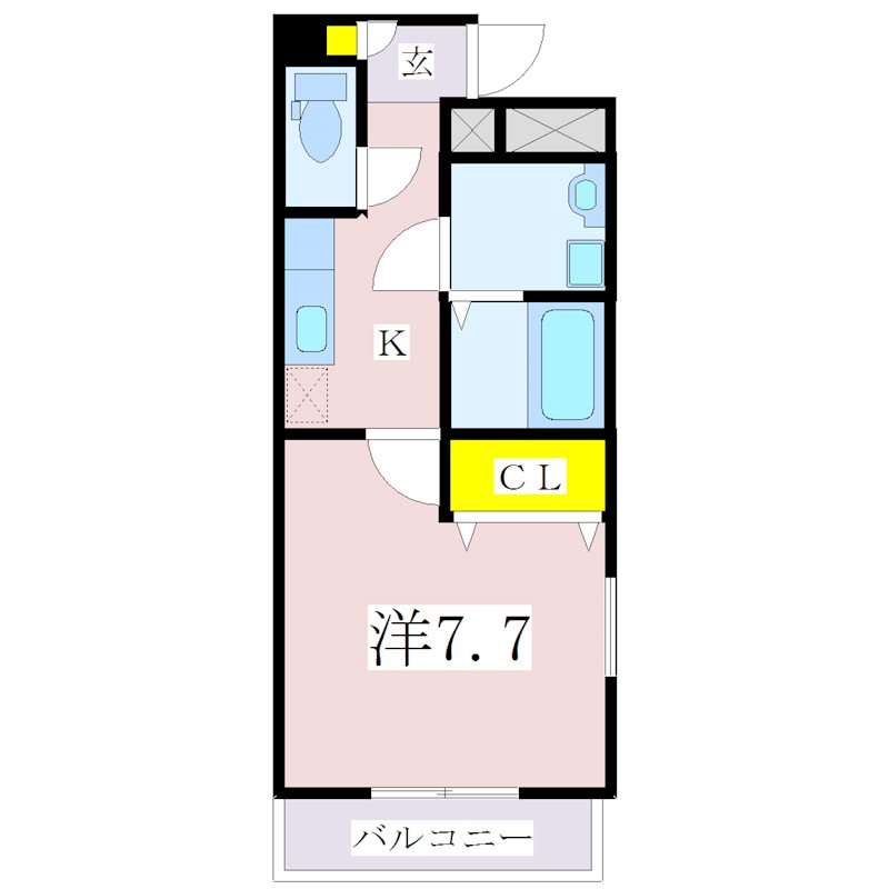 鹿児島市郡元のマンションの間取り