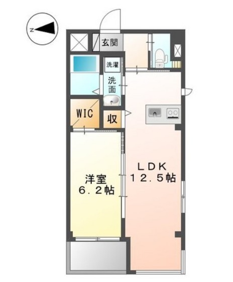 【岡山市北区天瀬南町のマンションの間取り】