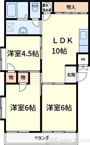 アテイン高槻石津Ａ棟の間取り