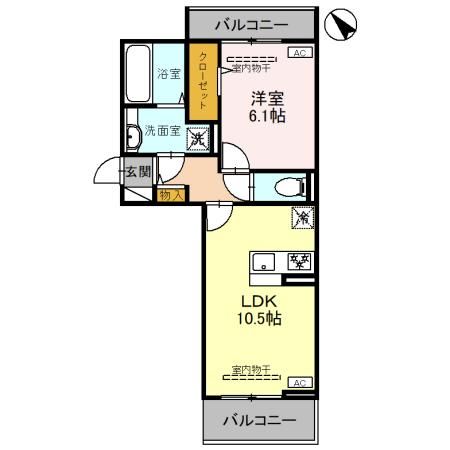 D-ROOM歌川町の間取り