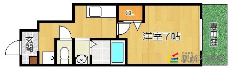 福岡市東区土井のアパートの間取り