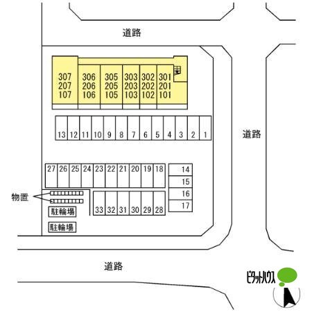 【Ｄ－ｒｏｏｍ姉体IIの駐車場】