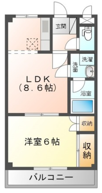 千葉市緑区鎌取町のアパートの間取り