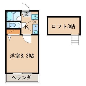 福岡市東区美和台のアパートの間取り