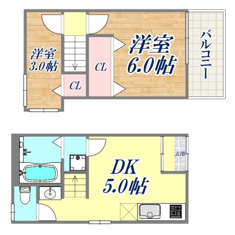 今出在家3丁目テラスの間取り