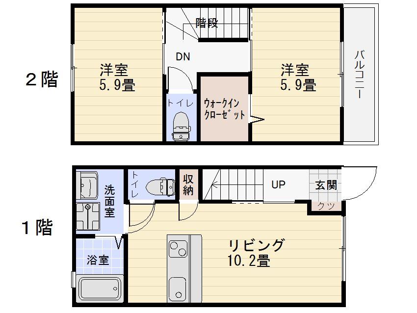 メゾネットＭＫの間取り