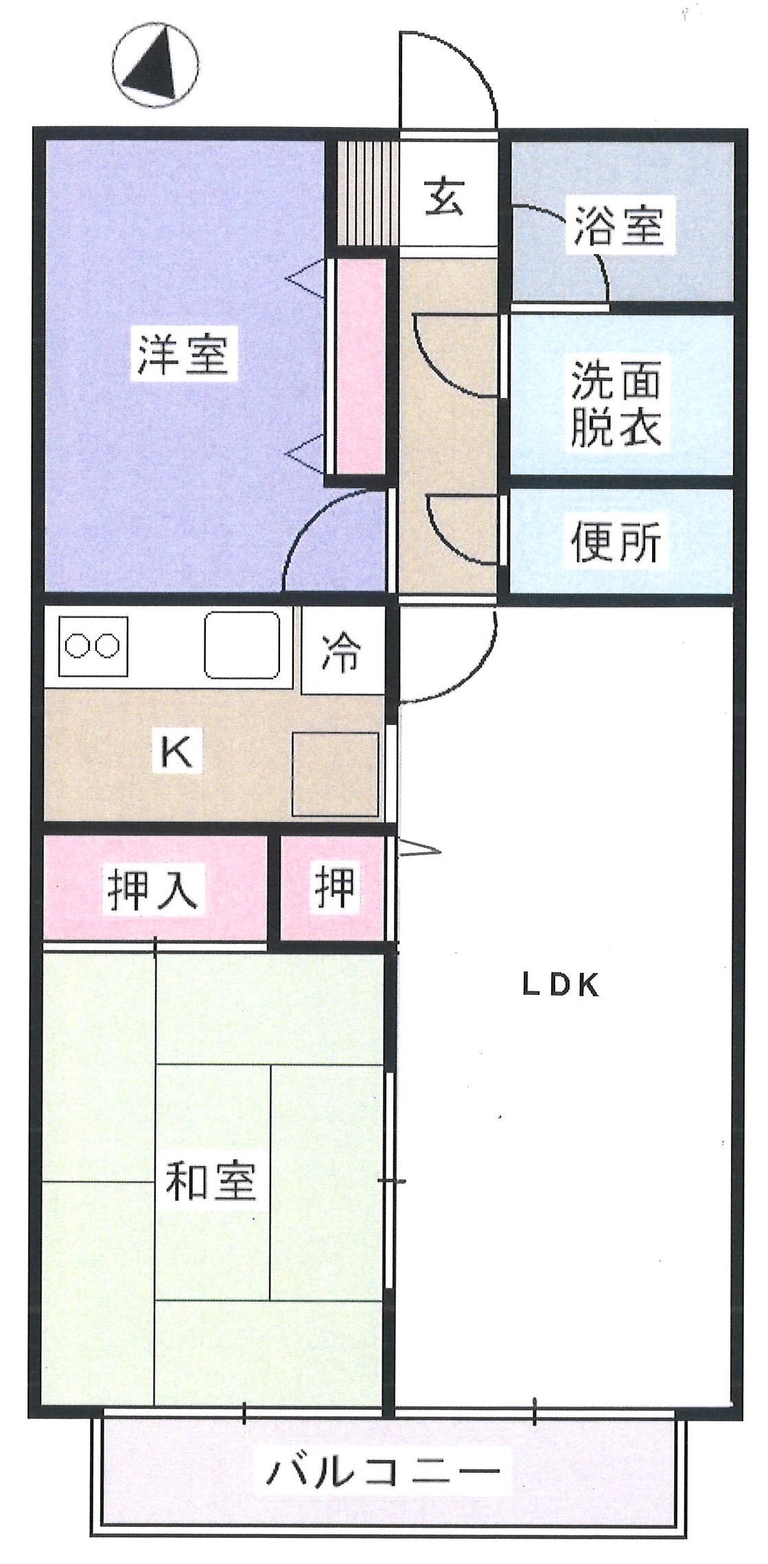 広島市南区翠のマンションの間取り