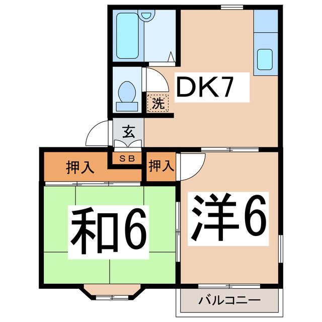 ハイツ土屋Ｂの間取り