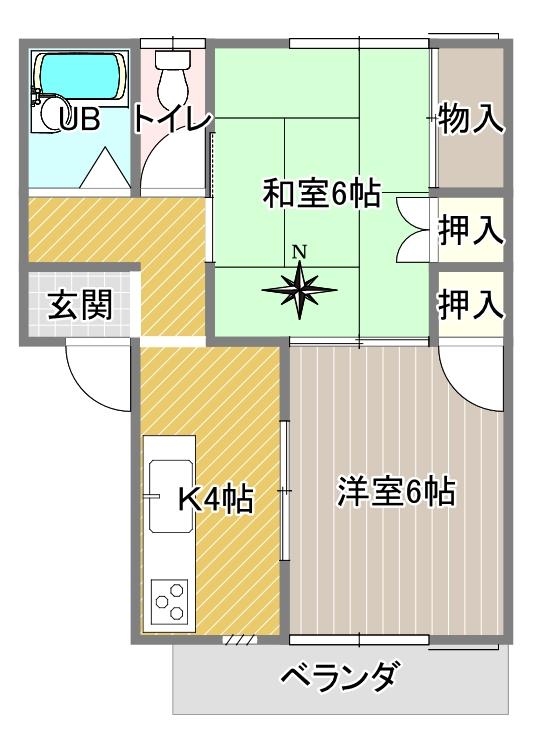 椎の森ハイツの間取り