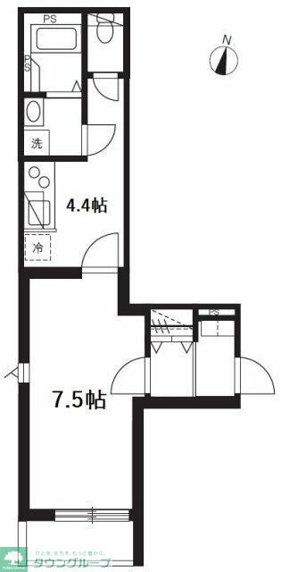 足立区千住龍田町のアパートの間取り