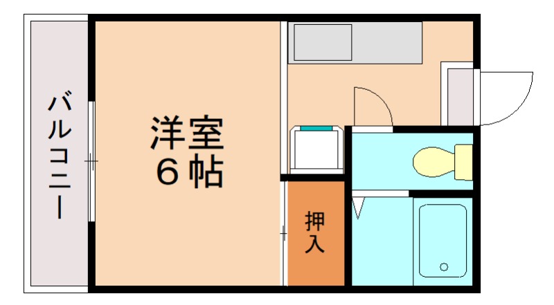 飯塚市立岩のアパートの間取り