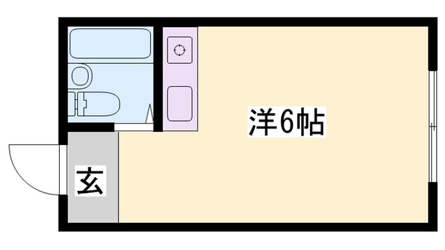 姫路市香寺町中屋のマンションの間取り