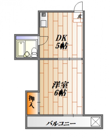 広島市中区十日市町のマンションの間取り