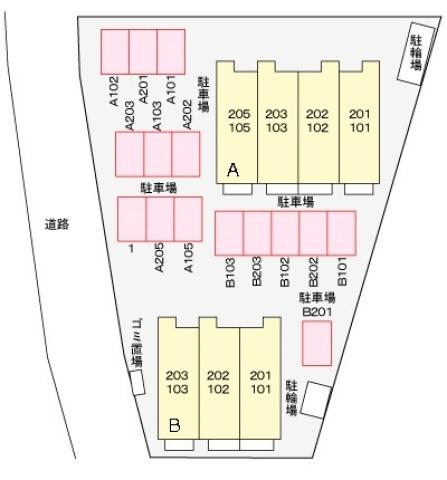 【フラン ブリッサ Bの駐車場】