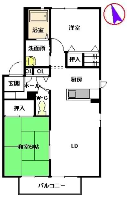 ディアス城原　Ｂ棟の間取り