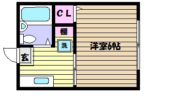 神戸市東灘区住吉南町のアパートの間取り