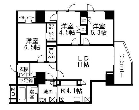 【Ｈスクエア吉祥寺南町（エイチクスエア吉祥寺）の間取り】