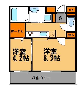 リンデン東薬院の間取り