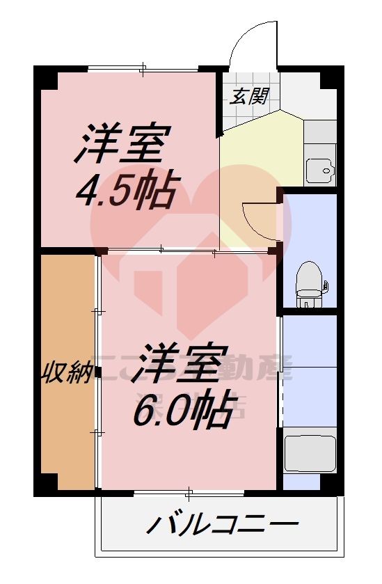 【枚方市星丘のマンションの間取り】