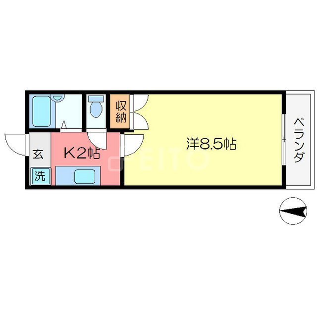 銀頂ハイツの間取り