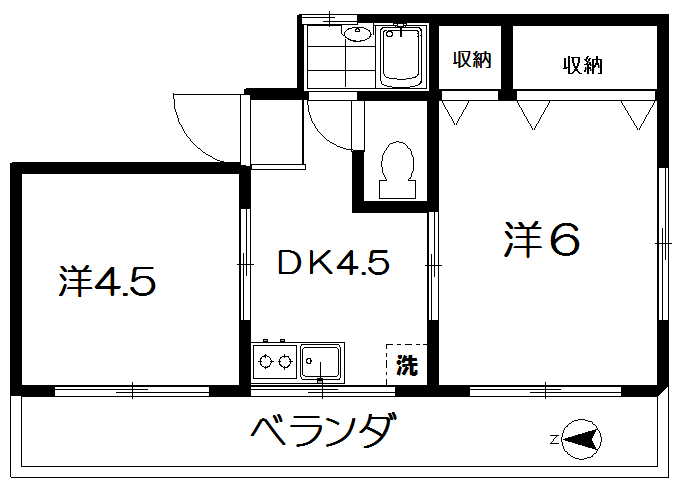 コーポカメダの間取り