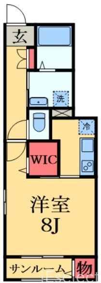 千葉市緑区誉田町のアパートの間取り