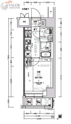 横浜市港北区新横浜のマンションの間取り