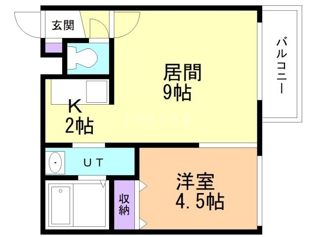 札幌市豊平区旭町のマンションの間取り