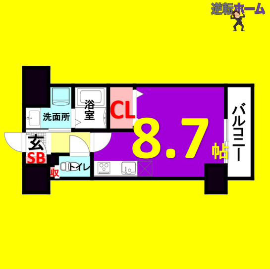 名古屋市中川区花池町のマンションの間取り