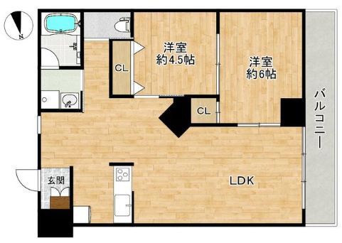 台東区入谷のマンションの間取り