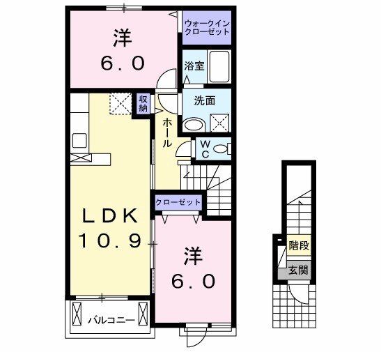 サニ－・ブリ－ズ北泉Ａの間取り