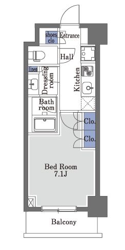 プライムメゾン八丁堀の間取り