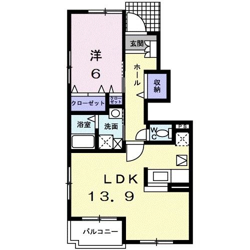 防府市岩畠のアパートの間取り